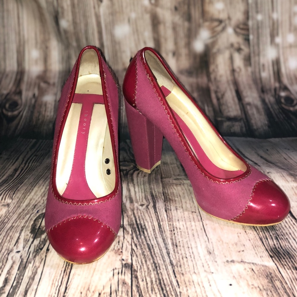 Theory two tone pink heels size 7.5